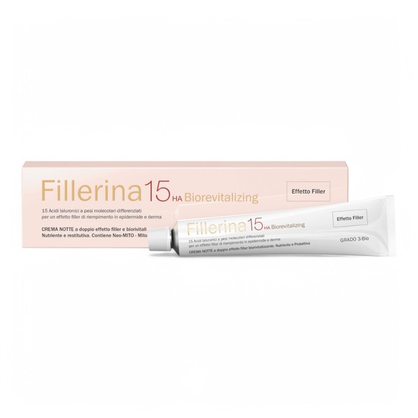 Fillerina 15HA Biorevitalizing Nachtcreme Gesicht Filler-Effekt Anti-Aging Grad 3 50