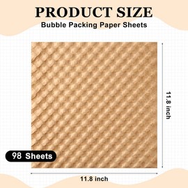 Paper Bubble Wrap Eco Cushioning Wrap, Packing Supplies for Storing Delicate Items Moving Shipping, Alternative to Plastic Bubble Filler for Moving Boxes 96ft