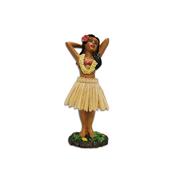 KC Hawaii Hula Girl Posing Mini Dashboard Doll 4.4 inches