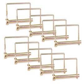 Comonc 10 Pack 1/4 Inch Trailer Hitch Pin Tractor Tow Hitch Hardware Pin Quick Release ,PTO Locking Pin, Utility Drawbar Clip Heavy Duty Hitch Lock Pin for Towing Coupler