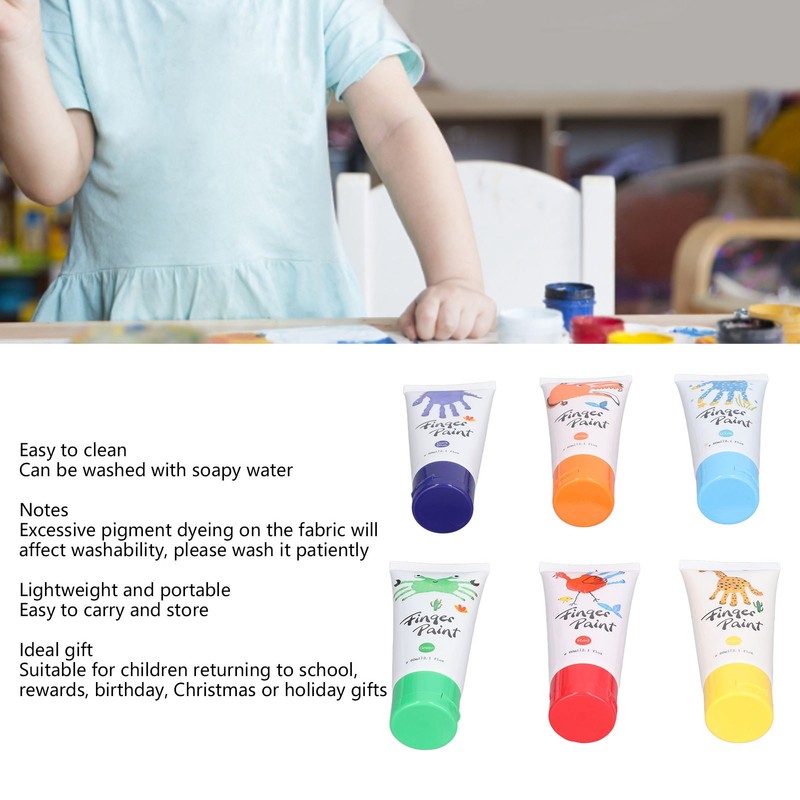 6pcs Finger Paint Safe Washable Eco Friendly Enlightenment Toy Finger