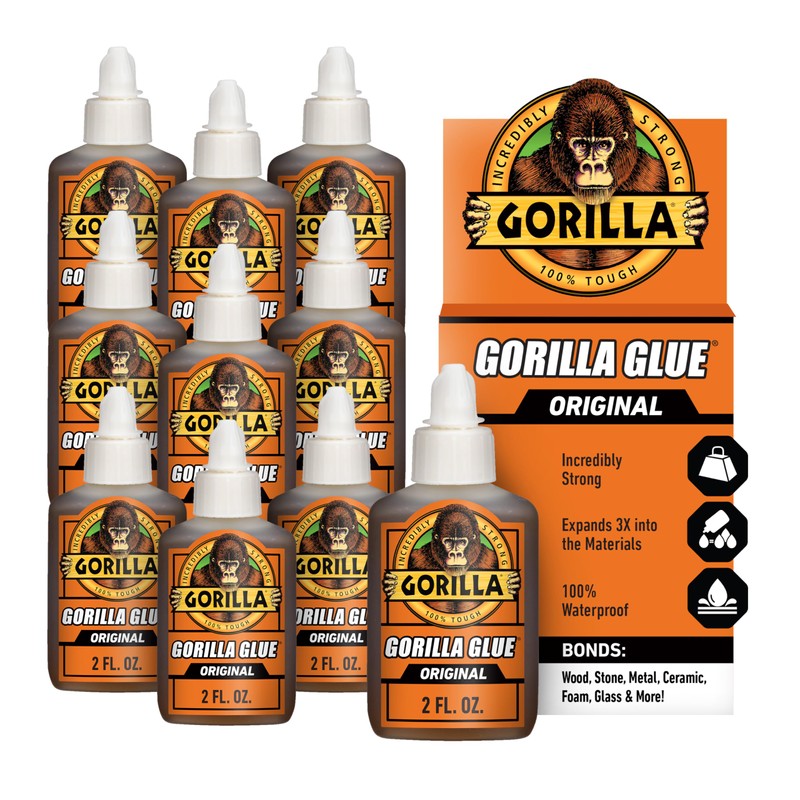 Gorilla Pegamento original Gorilla Pegamento de poliuretano impermeable, botella de