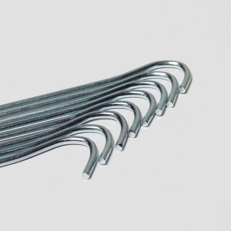 Vango 18cm Steel Pegs - 10 Pack, Silver, One Size