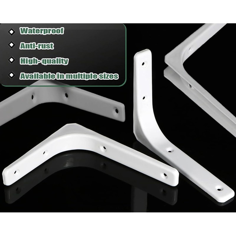ZiYuya 4PCS Shelf Bracket, Right Angle Corner Brackets Heavy Duty