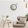 Mark Feldstein, Audubon Singing Bird Wall Clock, 13 Inch, Green