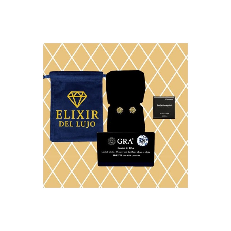 Aretes Flor de Moissanita para Mujer | Plata .925 Bañados