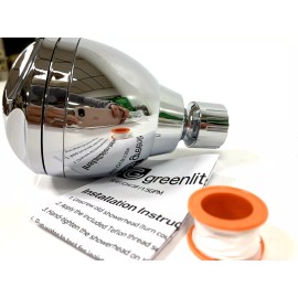 Greenlite New Greenlite 1.5 GPM Water Saving Low-Flow Fixed Shower Head Hotels Motels
