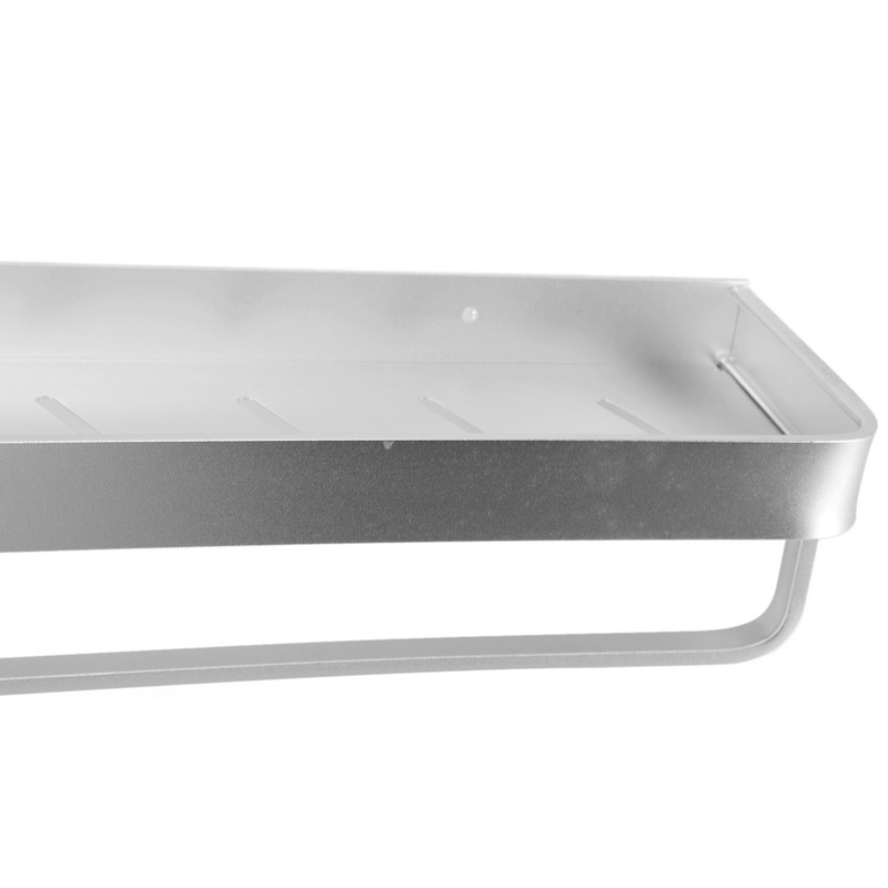 Space Aluminum Bathroom Shelf Punch Free Wall Mounted Floating Bathroom