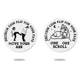 YALLNASL Funny Decision Maker Coin Gifts for Men Women Valentines Gag Gifts for Boyfriend Girlfriend Gamer Gifts for Husband Wife Birthday Gifts for Couple Friends Challenge Coin Double Sided