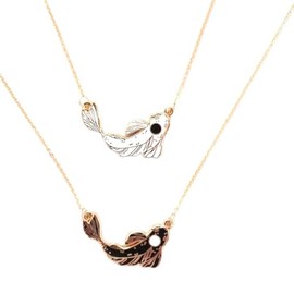 Couple Yin Yang Necklace Matching Tai Chi Sun and Moon Necklaces BFF Best Friends Friendship Necklaces for 2 Women Men Jewelry Gift