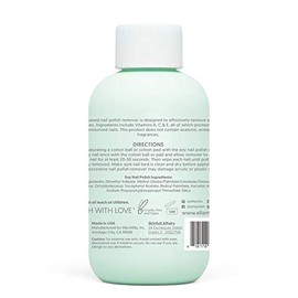 Ella+Mila Soy Nail Polish Remover - Acetone Free Unscented, Vitamin A, C, E Oil (4 ounces)