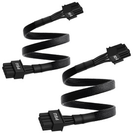 YEZriler 2-Pack 8 Pin PCIe Cable for MSI MAG A650GL A750GL A850GL A1000GL A1250GL Power Supplies, ATX 3.0, 8 Pin Male to PCIe 8 Pin (6+2) Male Sleeved Cable for MSI MPG A850G A1000G PSU