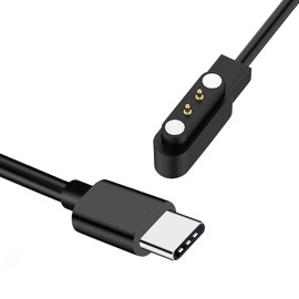 Xininyia Charger for GloryFit T80 T70 T60 T50 P99 P98 Smart Watch, [Pin Spacing 4mm] USB-C Magnetic Charging Cable for Puqo T80, CASCHO T70/P98, Matast T60/P99, uaue T60/T50 Smartwatch(Type-C)