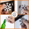 Snowflake Multitool,18-in-1 Stainless Steel Snowflake-Tool Includes Snow Bottle Opener/Flat Phillips