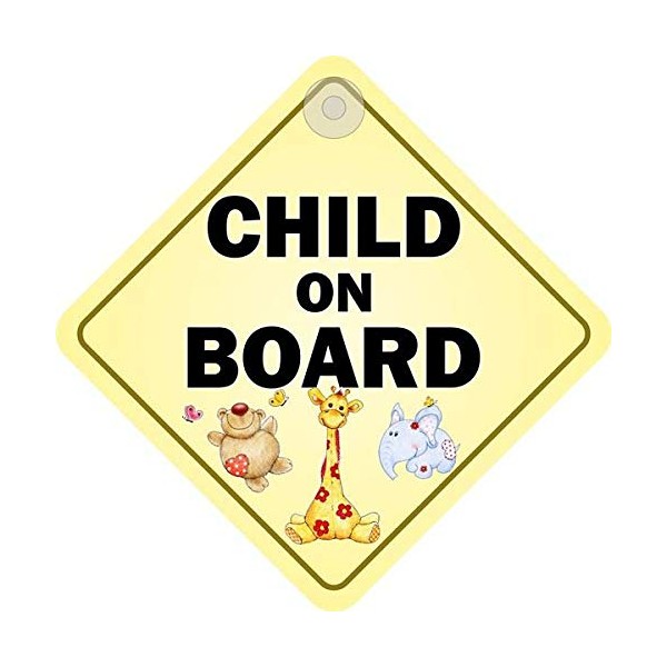 Child On Board Diamond Hanging Car Window Sign