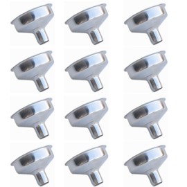 12 Pcs Stainless Steel Mini Funnels 1.25 Inch for Miniature Bottles, Essential Oil Bottles, Amber Bottles, Flasks, DIY Lipbalms, Cooking Spices Liquids, Homemade Make-Up Fillers (12 Pack)