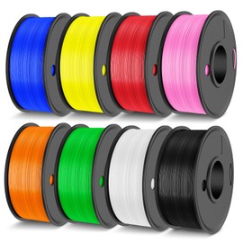 JAYO PETG Filament 1.75mm Bundle 2KG, Strong Toughness PETG 3D Printer Filament, Dimensional Accuracy +/- 0.02 mm, Fits for Most FDM 3D Printers (Black, White, Green, Red, Blue, Orange, Yellow, Pink)