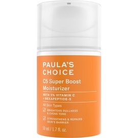 Paula’s Choice C5 Super Boost Moisturizer with 5% Vitamin C, Polyglutamic Acid & Squalane, Daily Face Lotion for Lightweight Hydration, Discoloration, Uneven Tone, Fine Lines & Acne-Prone Skin, Fragrance-Free & Paraben-Free 1.7 Fl Oz.