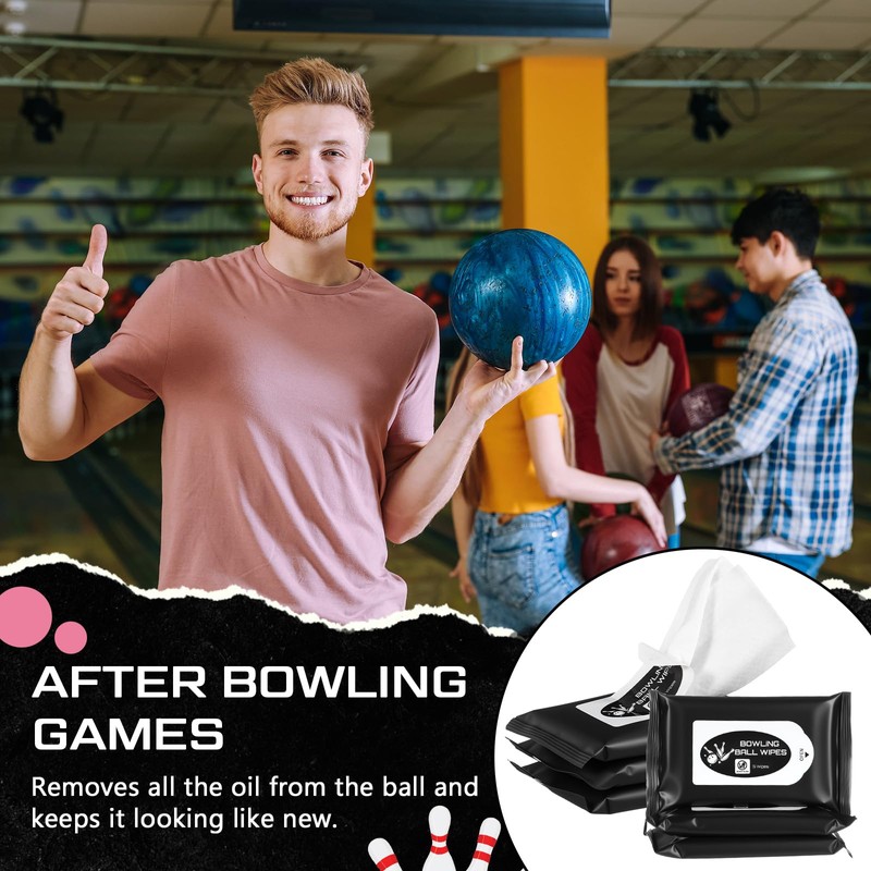 Heigble 12 Pack Bowling Ball Cleaning Wipes Cleaner Kit Bowling