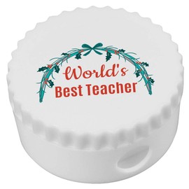'World's Best Teacher' Compact Pencil Sharpener (PS00044716)