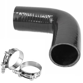 YSIL 1.5” 90 Degree Elbow Coupler Silicone Hose 4-Ply Reinforced Turbo Intercooler Intake Piping with T-Bolt Clamps 5MM Thickness