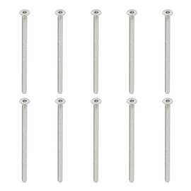 PATIKIL M4 x 70mm Flat Head Socket Cap Screws, 10 Pack 304 Stainless Steel 18-8 Machine Screws Flat Countersunk Bolts Hex Socket Drive Fasteners Grade 6.8