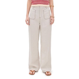 Madewell Women's Patch Pocket Flare Pants, Oat, Tan, 4