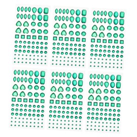 jojofuny 6sheets Unique Jewelry Stickers Acrylic Rhinestone Crystal Stickers DIY Decor
