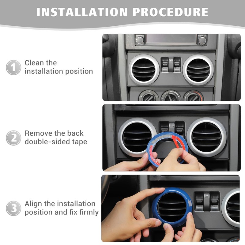 Jimen Compatible with Jeep Wrangler JK & Unlimited 2007-2010, 4PCS