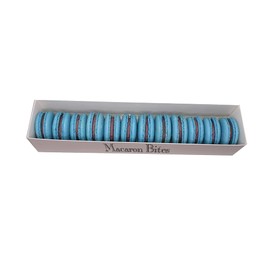 Macarons - Blueberry French Macarons 12 Pack, Gourmet Cookie Gift Box, Macaroon