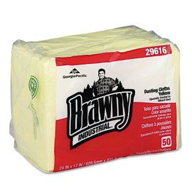 Brawny Industrial Dusting Cloths Quarterfold, 50/Pack, 4/Carton