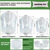 Clear Flower Pots with Holes and Saucers for Tropical Plants