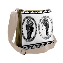 Ambesonne Retro Messenger Bag, Aristocrat Women, Unisex Cross-body