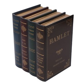 Buachois False Book Box 11 x 13 x 16 cm Vintage European Style Old Books Decorative Book Fake Book Storage Box Props Treasure Chest for Shelf Decoration