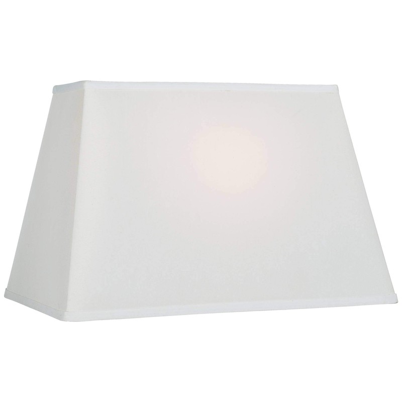 White Large Rectangular Lamp Shade 14" Wide x 6" Deep