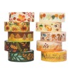 YUBBAEX 10 Rolls Four Seasons Washi Tape Set Yellow Leaves