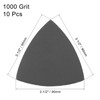 TA-VIGOR 10Pcs 1000 Grit Triangular Sandpaper, 90mm Hook and Loop