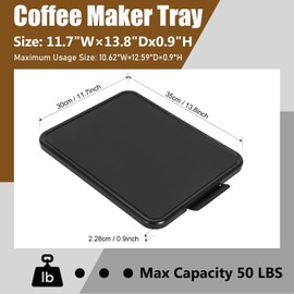 Kitchen Appliance Sliding Tray Coffee Maker Sliding Caddy with Rolling Wheels Under Cabinet Countertop Storage Organizer Moving Slider Extra Deep for Kitchenaid Stand Mixer Air Fryer Toaster Blender