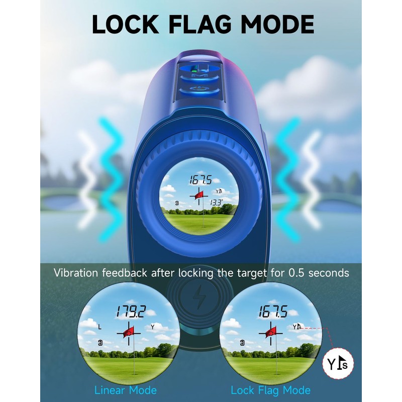 Mini Metal Golf RangeFinder, Gradient Blue