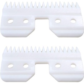 Upgraded BSDLIET 18 Teeth Ceramic Blade Compatible with Oster Fast Feed Clippers Replacement Blades for A5 Grooming Cutter Series,fit for Wahl KM Series,for Andis Blade Parts(3FC,4FC,5FC,7FC,#9,#10)