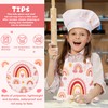 R HORSE Kid Apron and Chef Hat Set, Pink Rainbow