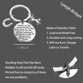 Lywjyb Birdgot Horse Keychain Horse Inspirational Gift Encouragement Gift Horse Lover Keychain (horse lover key ca)