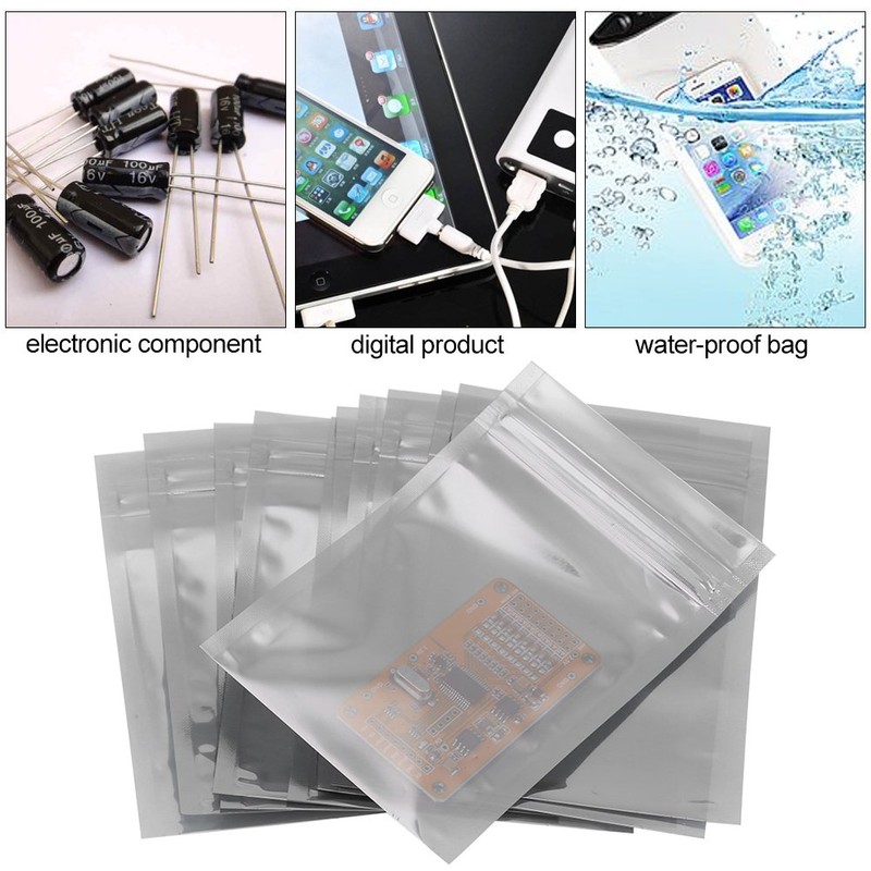 100pcs Anti-Static Resealable Bags for SSD Hard Drives Electronic Device
