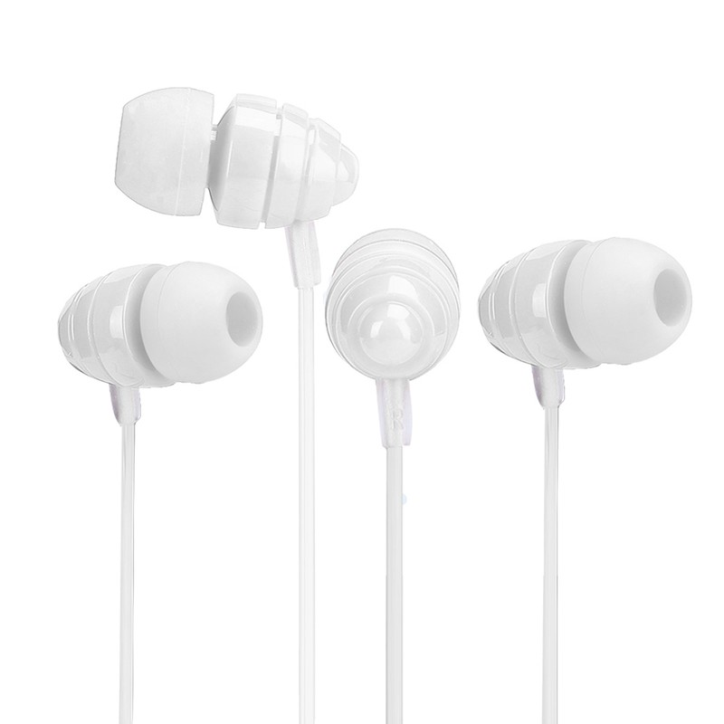 3.5mm Wired Control InEar Headphone Stereo Earphone with Microphone Wide