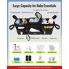 YOREPEK Padded Double Stroller Organizer with Removable Cooler Bag,Fits for