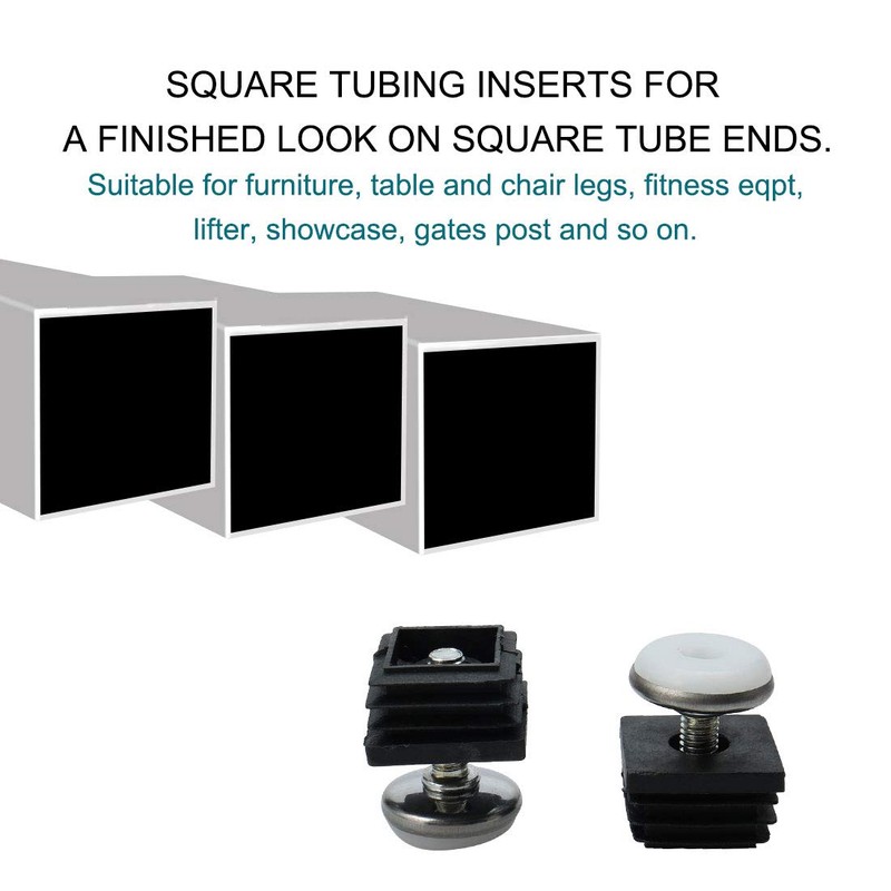 sourcingmap M8 Leveling Feet 30 x 30mm Square Insert Adjustable