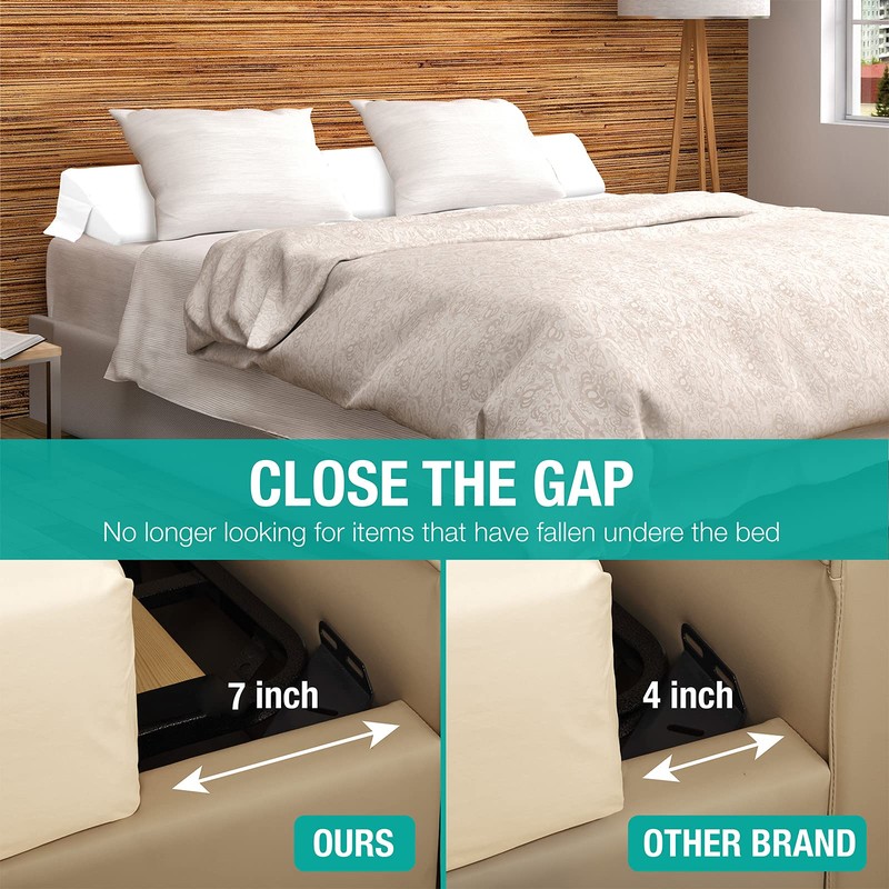 Vekkia Twin Size Bed Wedge Pillow Gap Filler/Headboard Pillow/Mattress Wedge
