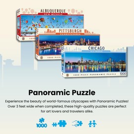 MasterPieces - 1000 Piece Jigsaw Puzzle, Baltimore Skyline Panoramic, Fun for Adults, Family, Kids 13"x39