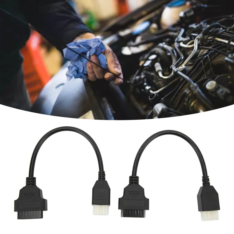 2PCS 6 Pin OBD‑OBD2 Motorcycle Diagnostic Scanner Cable Replacement for