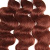 Fridnae Hair Auburn Bundles Color 33 Body Wave Human Hair